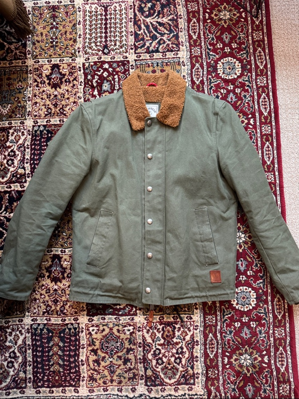 Iron & Resin Waxed Nautilus Jacket, Olive Green, M